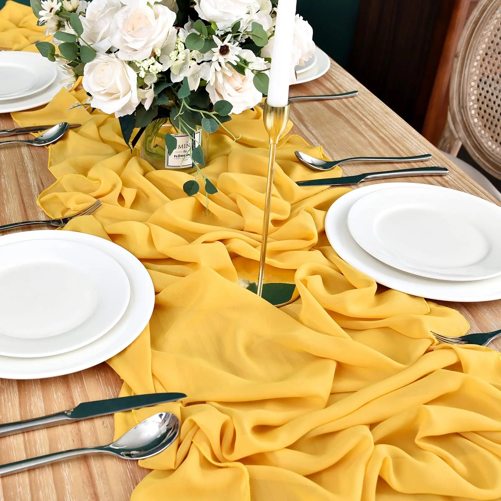 Chiffon Gauze Vintage Table Runner