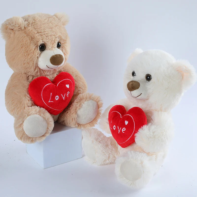 Vintage Heart Bear Dog Plush Toys