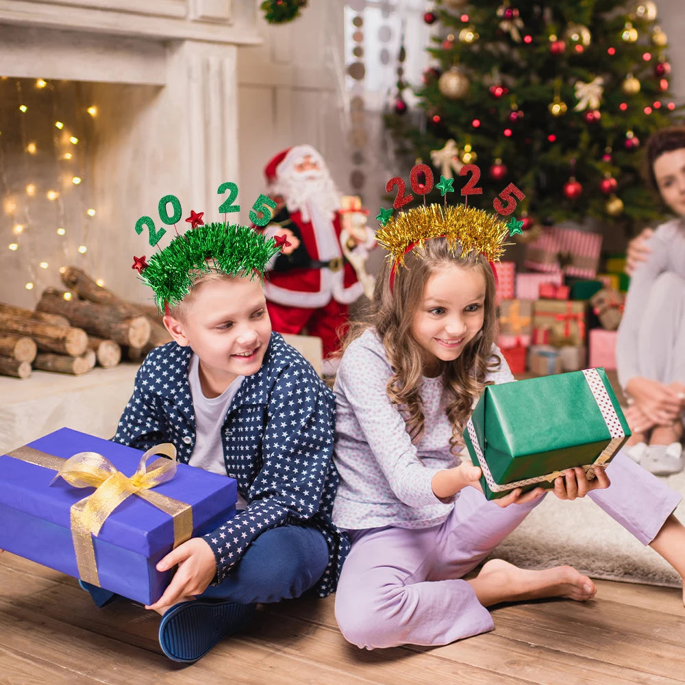 2025 Glitter Sequins Christmas Headbands