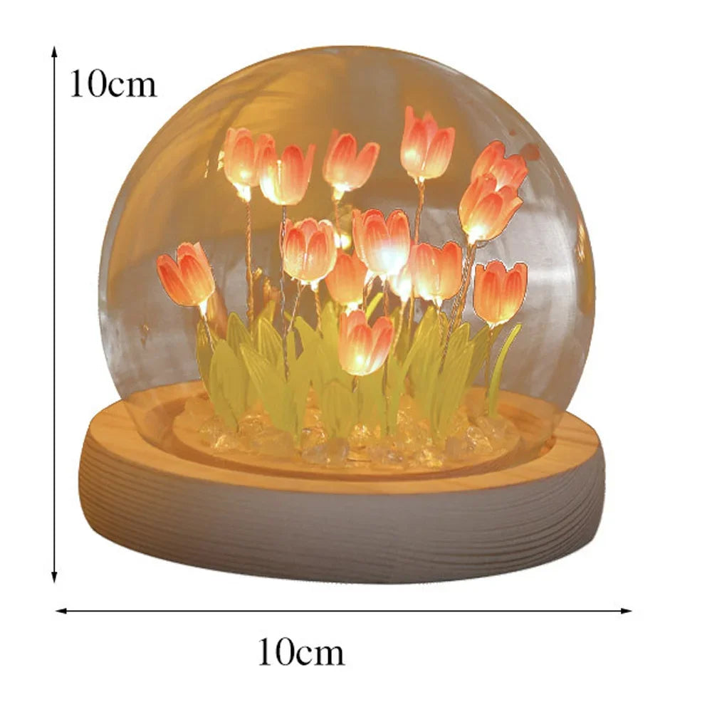 Vintage Artificial Tulip Flower Night Light