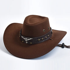 Vintage Suede Cowboy Hat for Parties