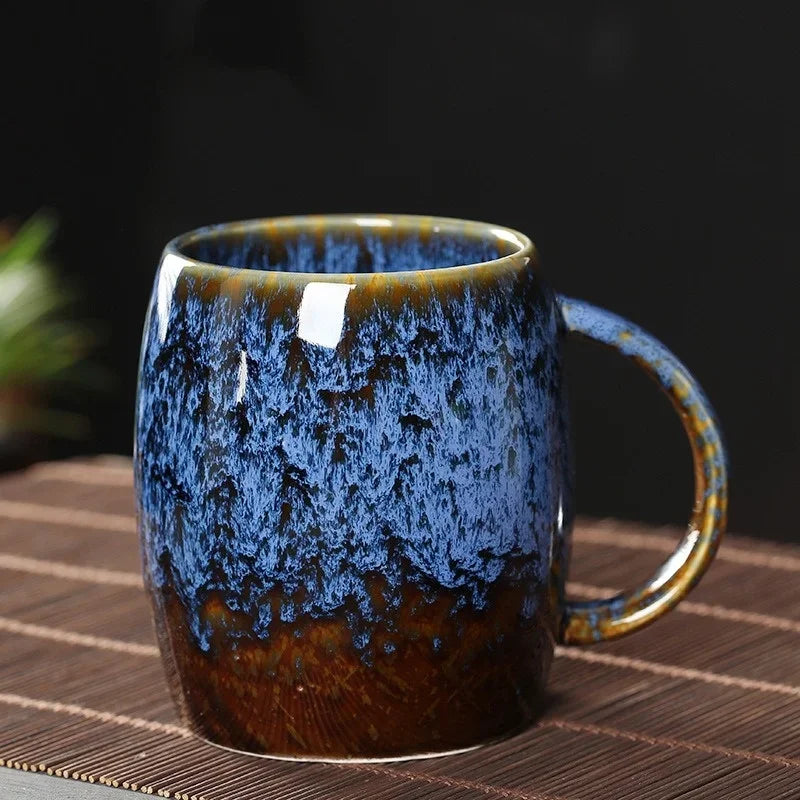 Vintage Ceramic Mug Kiln Change Glazed