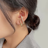 Luxury Crystal U-Shaped Gold Vintage Earrings