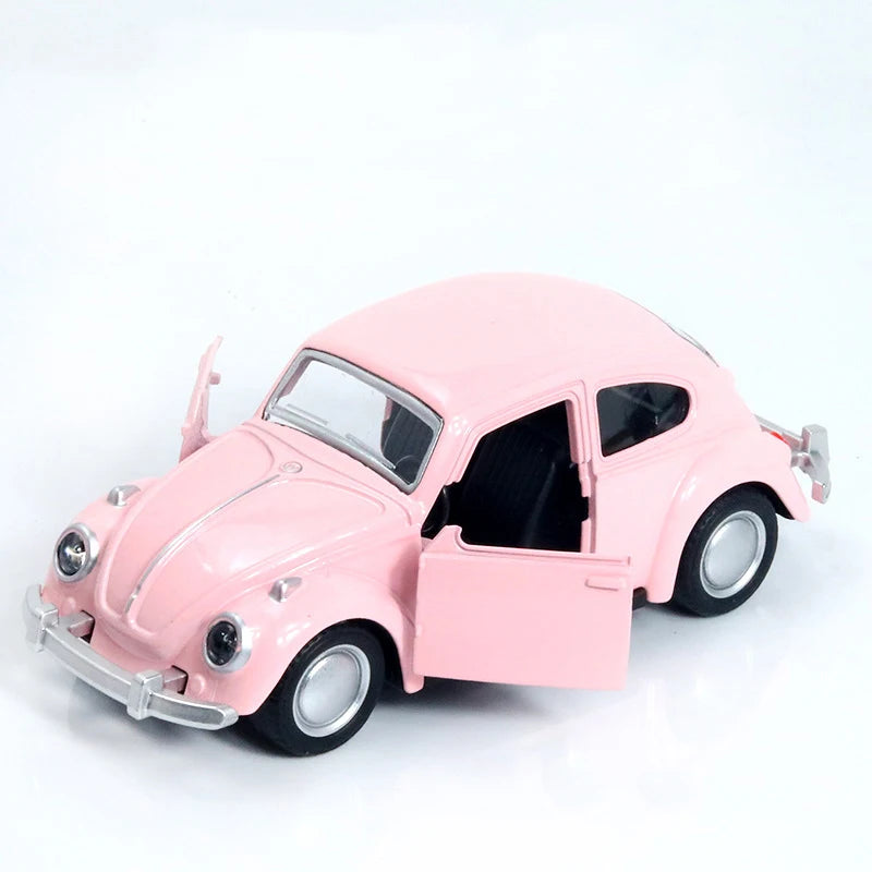 Vintage Beetle Diecast Pull Back Car