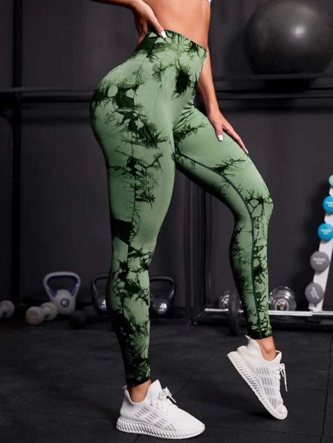 Women Tie Dye Seamless High Waist Fitness Vintage Leggings