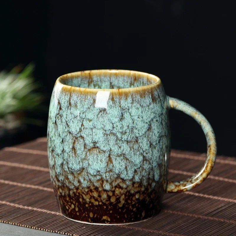 Vintage Ceramic Mug Kiln Change Glazed