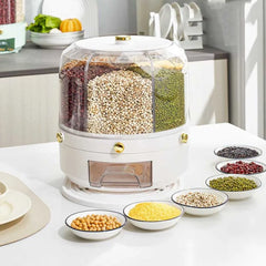 360° Rotating Rice Dispenser - Moisture-Proof Storage