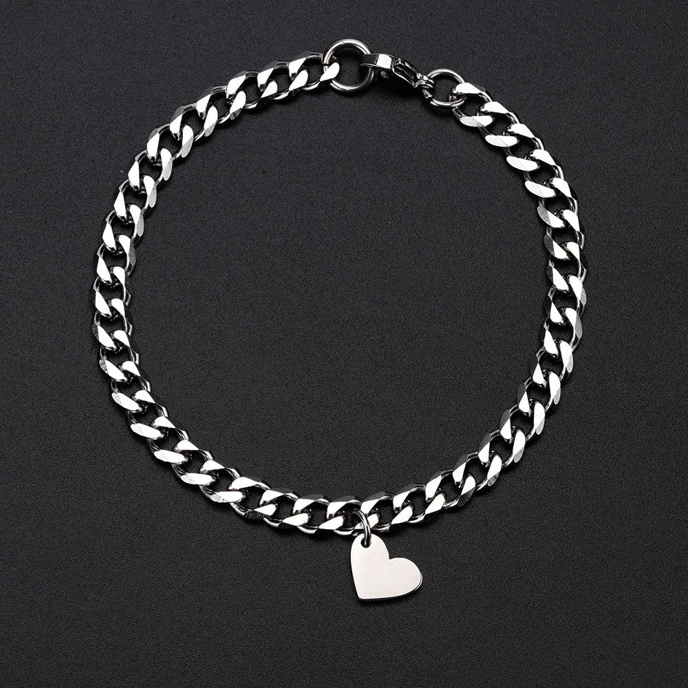 Vintage Couple Heart-Shaped Bracelets Set Gift