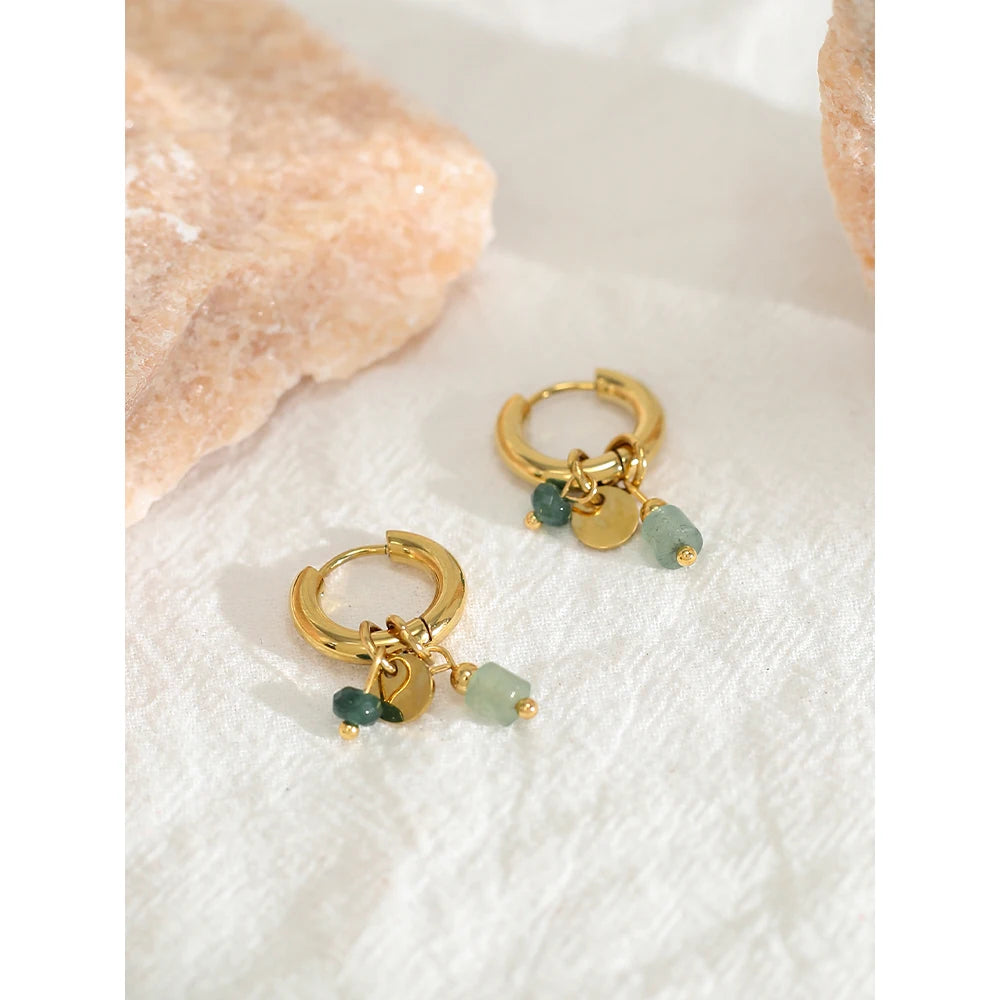 Vintage 18K Gold Plated Hoop Earrings