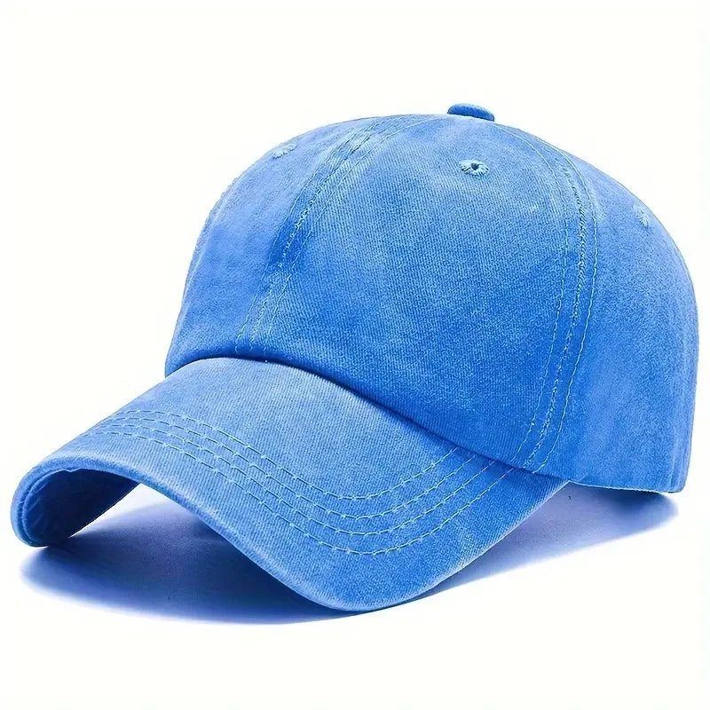 Vintage Washed Denim Baseball Cap Unisex