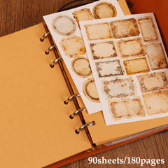 Vintage Waterproof Cowhide Writable Journal Storage Notebook