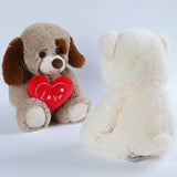 Vintage Heart Bear Dog Plush Toys