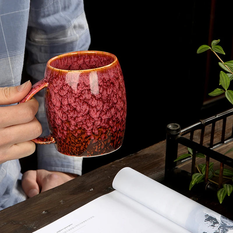 Vintage Ceramic Mug Kiln Change Glazed