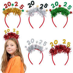 2025 Glitter Sequins Christmas Headbands