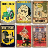 Vintage Michelin Metal Signs Shabby Chic Sign Posters