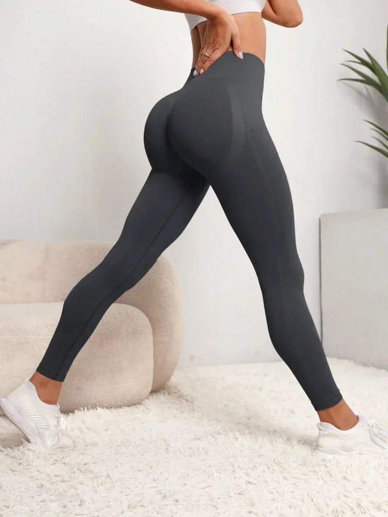 High Waist Seamless Hip Lifting Vintage Sports Leggings