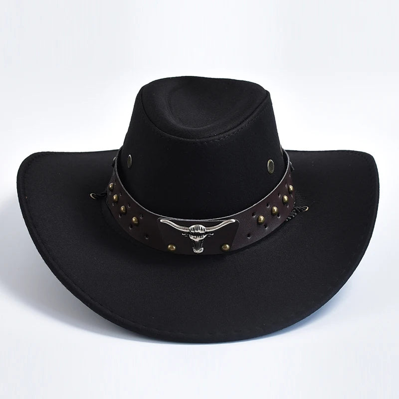 Vintage Suede Cowboy Hat for Parties