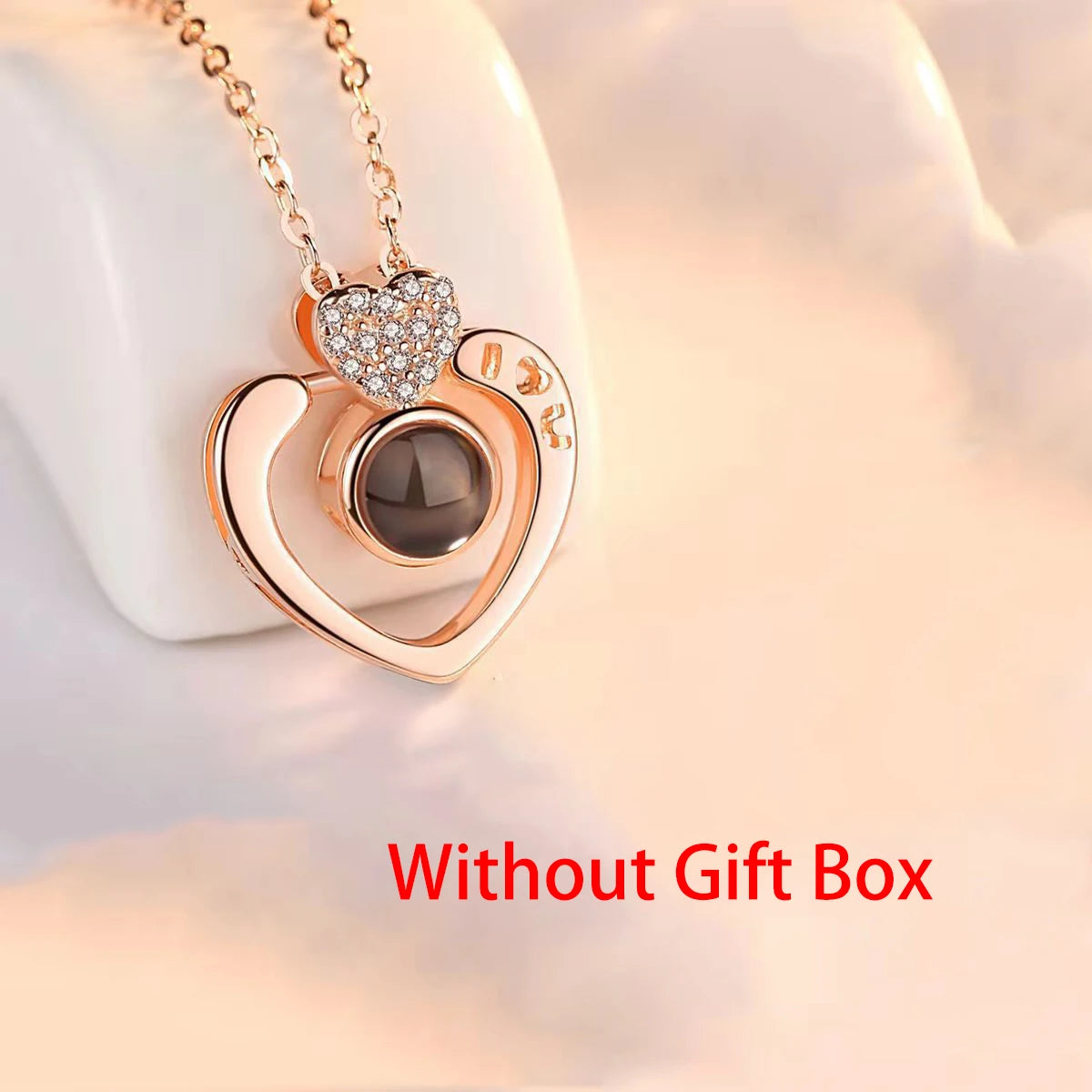 Vintage Love Projection Necklace With Exquisite Rose Gift Box