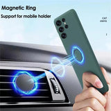 Vintage Magnetic Liquid Silicone Holder Case For Samsung