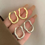 Vintage Smooth Metal Hoop Earrings