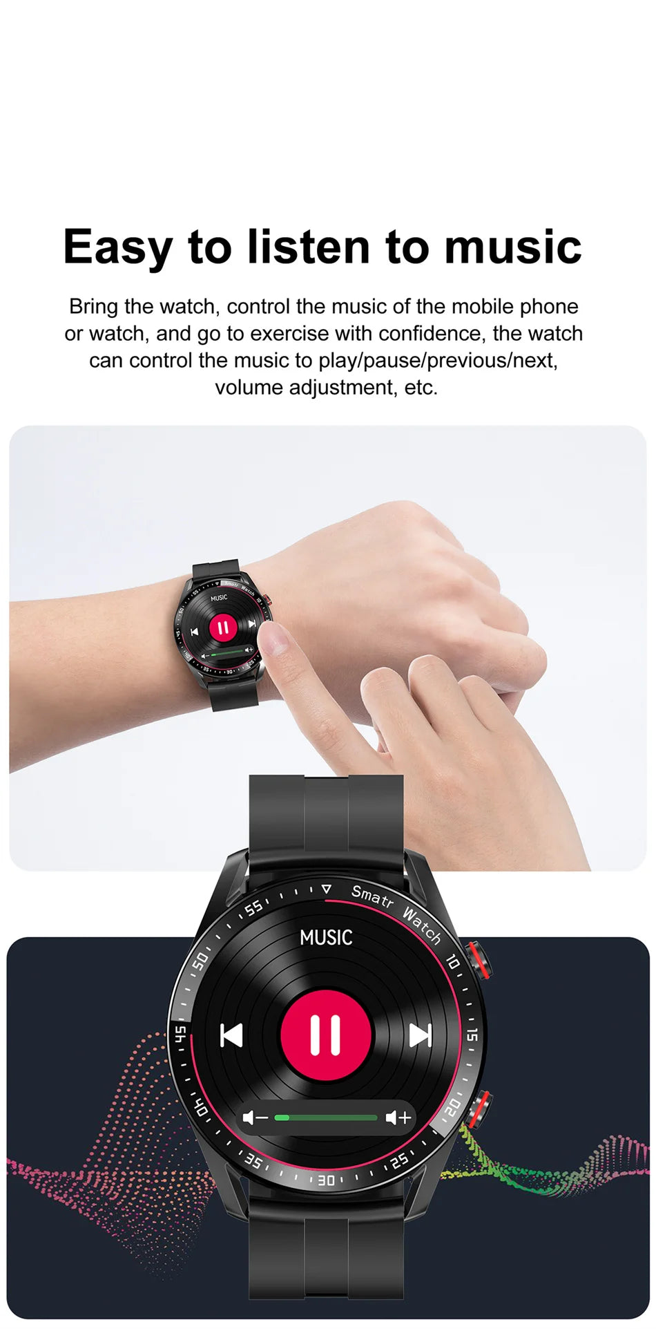 ECG+PPG Sports Waterproof Smartwatch