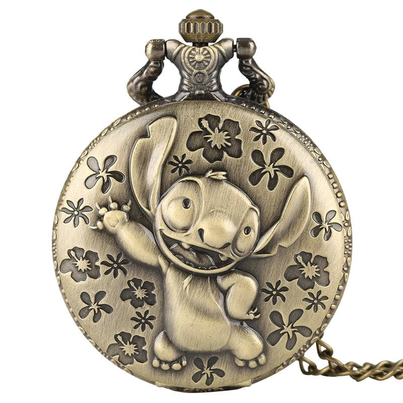 Vintage Japanese Anime Theme Quartz Pocket Watch