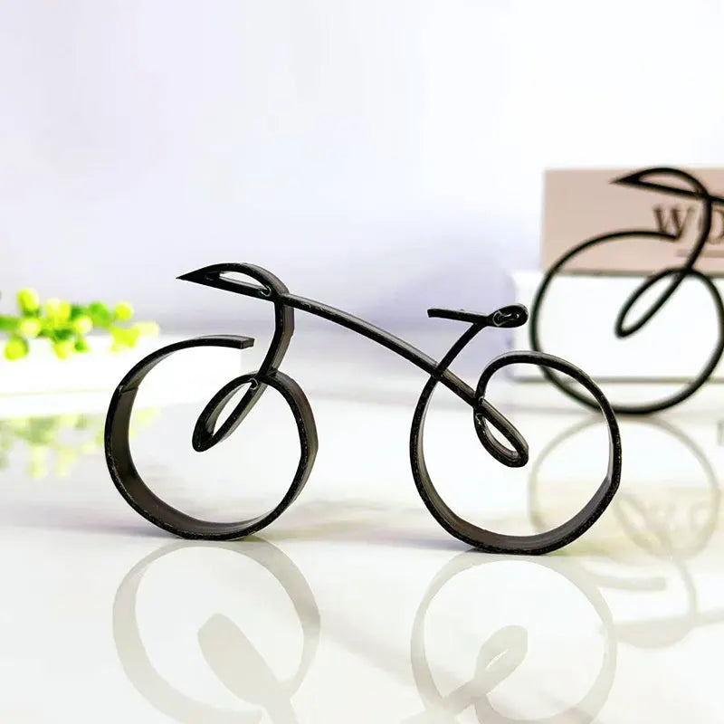 Minimalist Acrylic Bicycle Sculpture Wall Decor