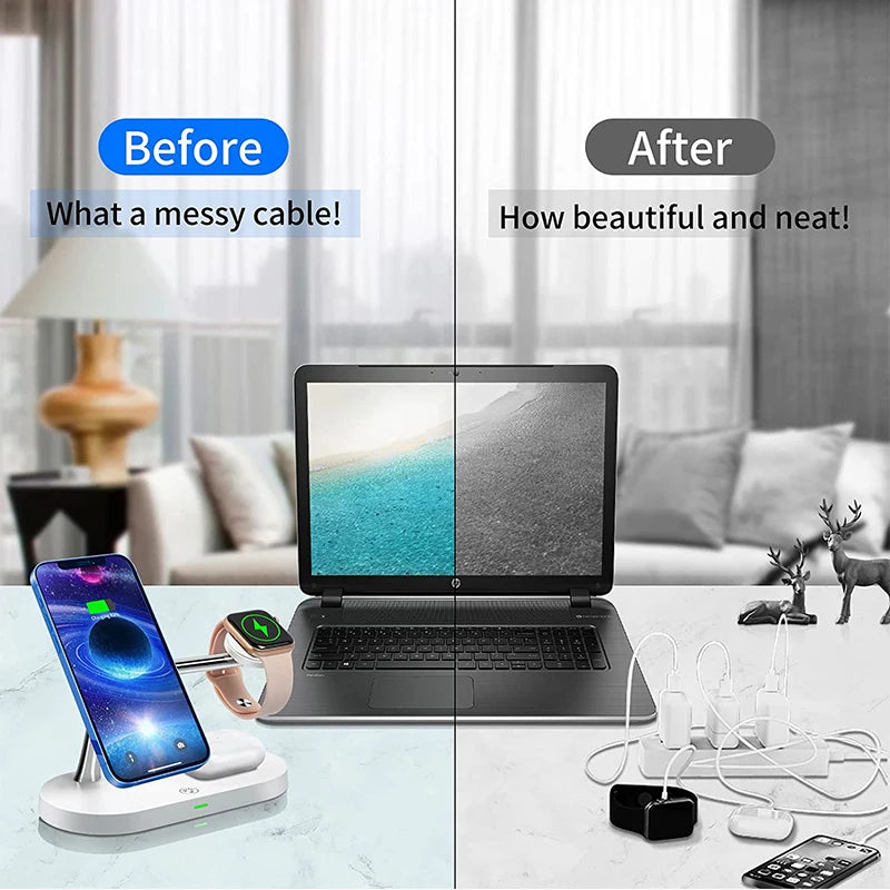 Magnetic 3-in-1 Wireless Charger Stand