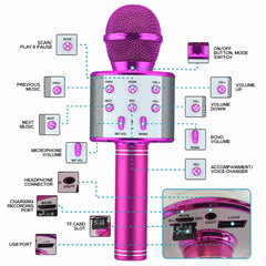 Portable Karaoke Bluetooth Speaker with Mic