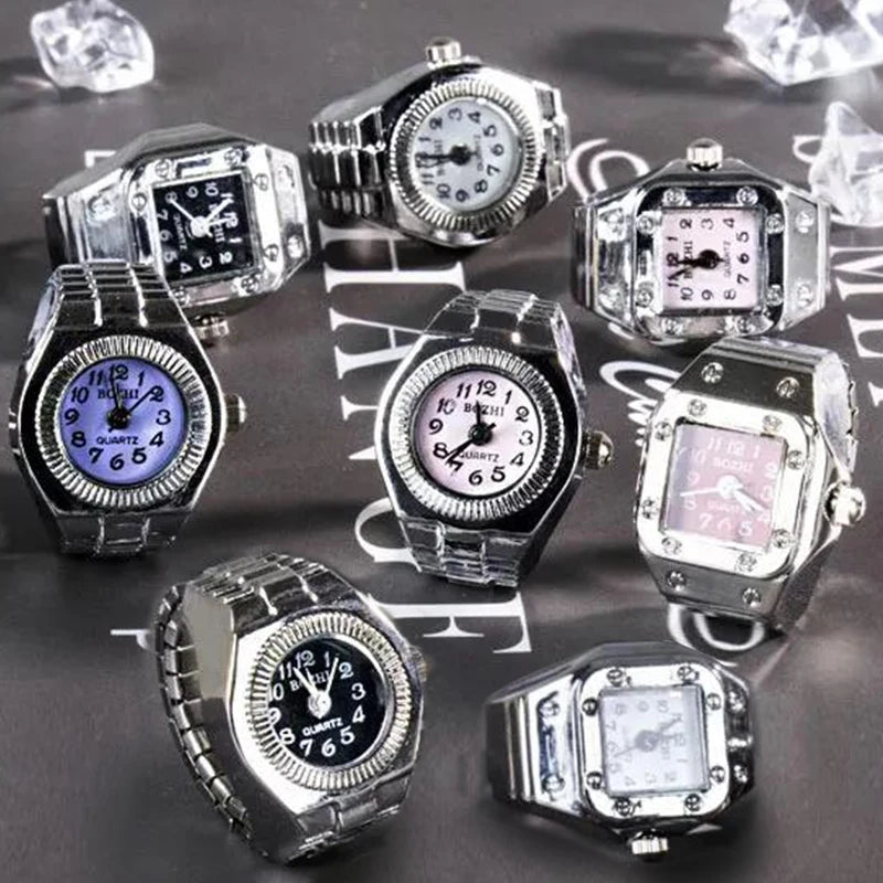 Vintage Punk Finger Watch Couple Rings