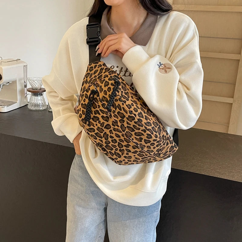 Vintage Leopard Print Fanny Pack Women’s Fashion Bag