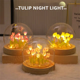 Vintage Artificial Tulip Flower Night Light