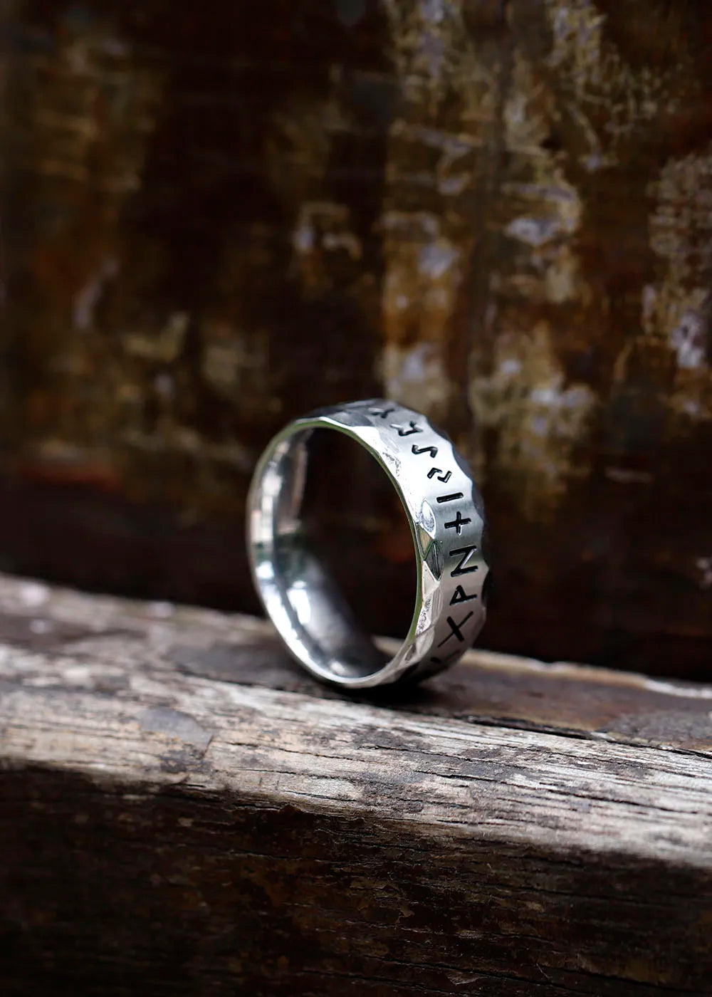 Vintage Stainless-Steel Odin Viking Rune Rings