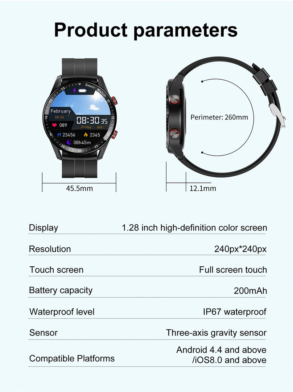 ECG+PPG Sports Waterproof Smartwatch