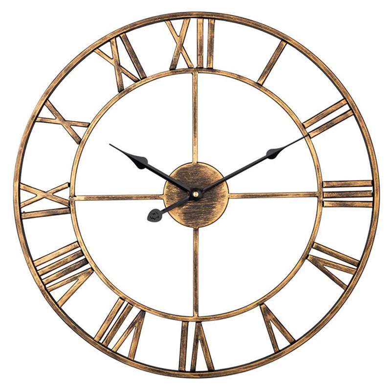 Vintage 3D Roman Numerals Wall Clock