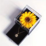 Vintage Elegant Sunflower Necklace Gift Set