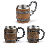 Vintage Barrel Resin Mugs