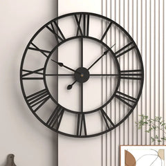 Vintage 3D Roman Numerals Wall Clock