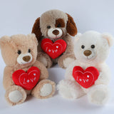 Vintage Heart Bear Dog Plush Toys