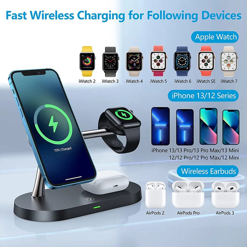 Magnetic 3-in-1 Wireless Charger Stand