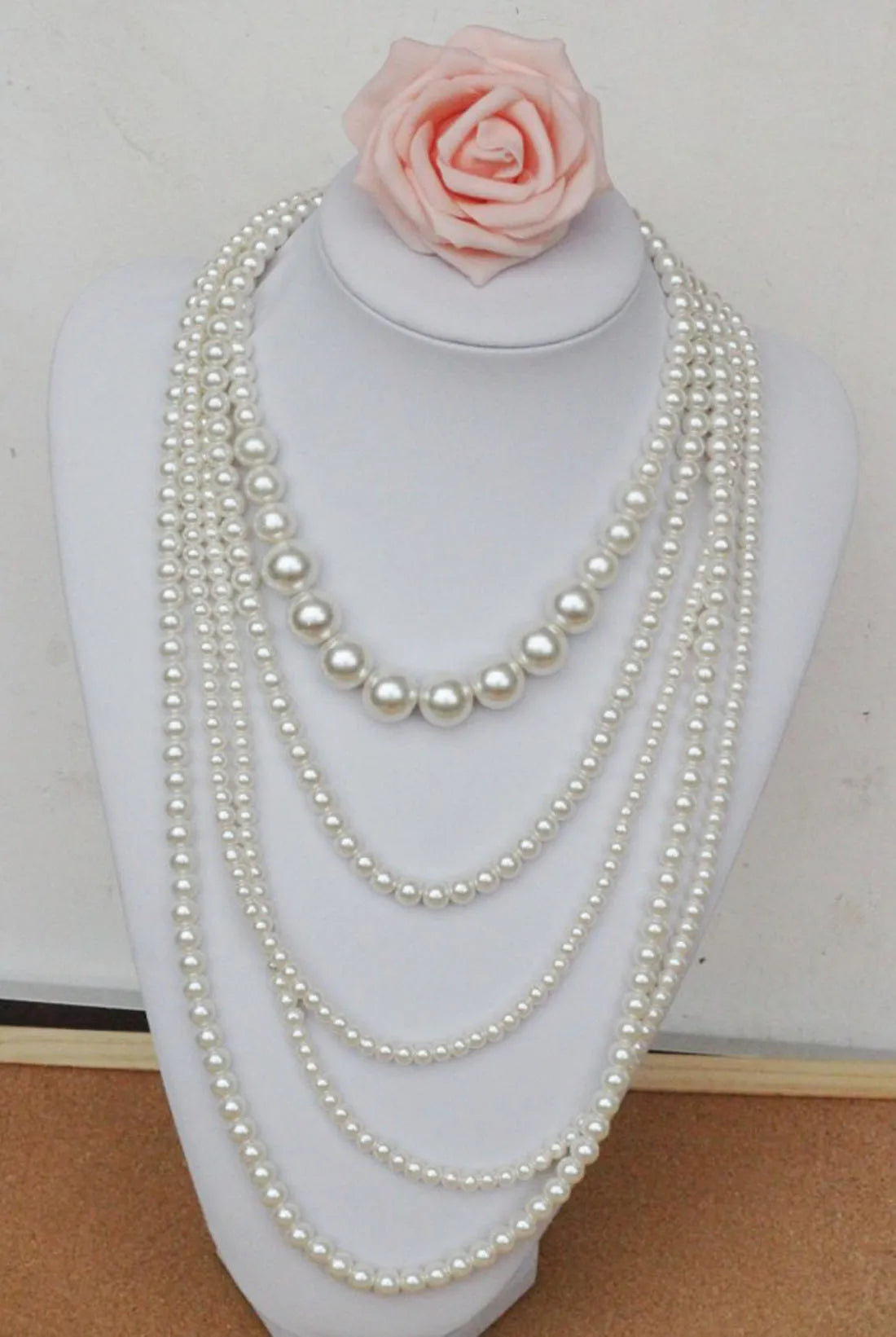 Vintage Multilayer Imitation Pearl Necklace for Women