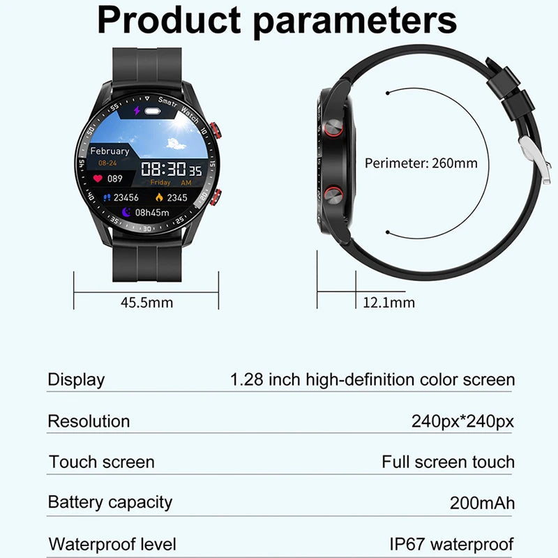 ECG+PPG Sports Waterproof Smartwatch