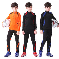 Kids Football Tracksuit Fleece Soccer Sportswear