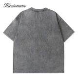 Vintage Acid-Washed Cotton T-Shirt Women