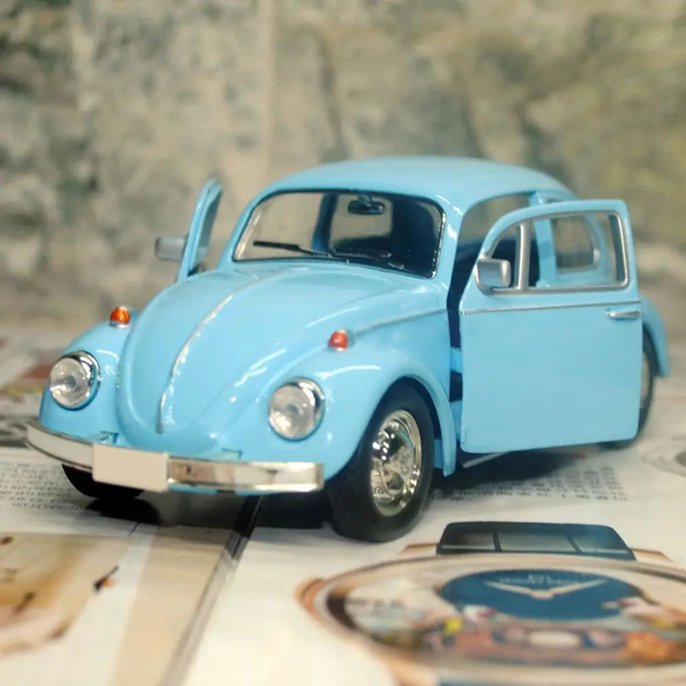 Vintage Beetle Diecast Pull Back Car