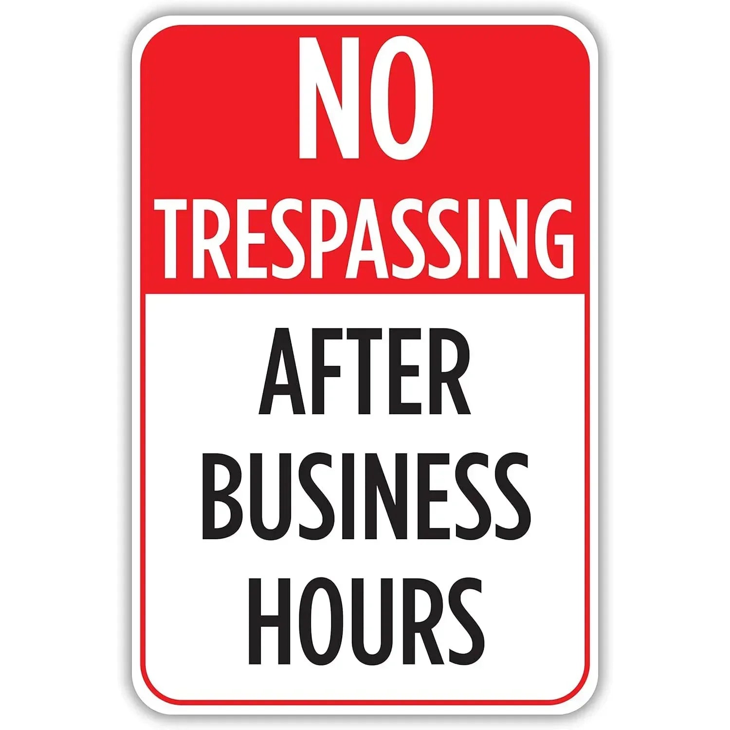 Vintage No Trespassing Warning Metal Signs