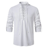 Vintage Men's Casual Blouse Cotton Linen Shirts