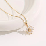 Vintage Elegant Sunflower Necklace Gift Set