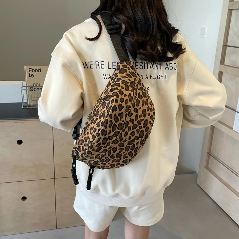 Vintage Leopard Print Fanny Pack Women’s Fashion Bag