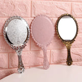 Vintage Carved Handheld Vanity Mirror